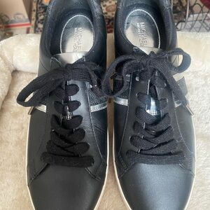 Michael Kors Black and Silver Men's Sneakers
